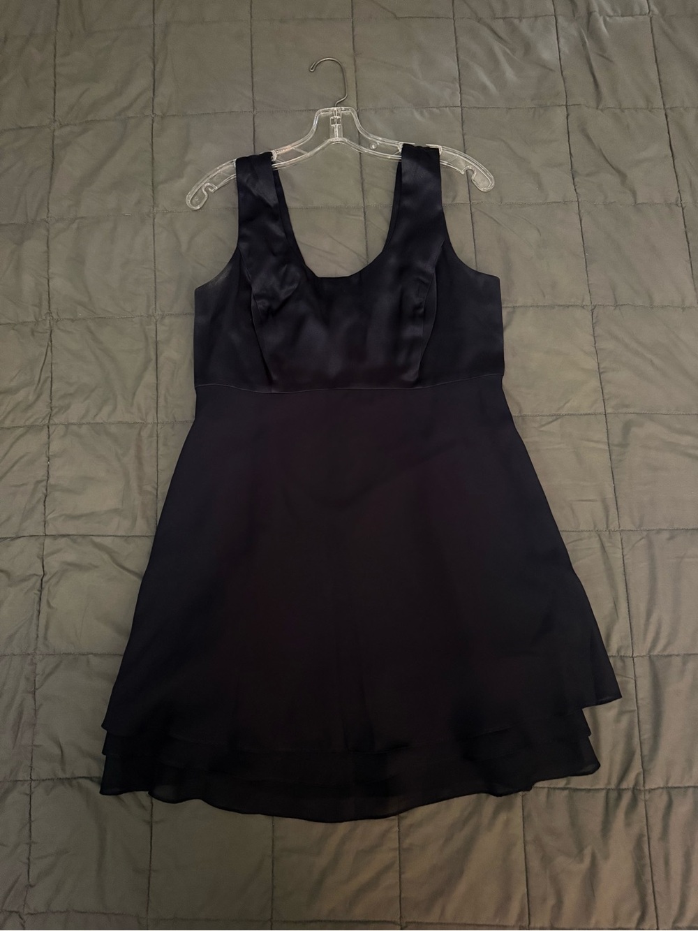 Vintage navy blue satin mini dress Size: 12 #party #eveningwear #satin